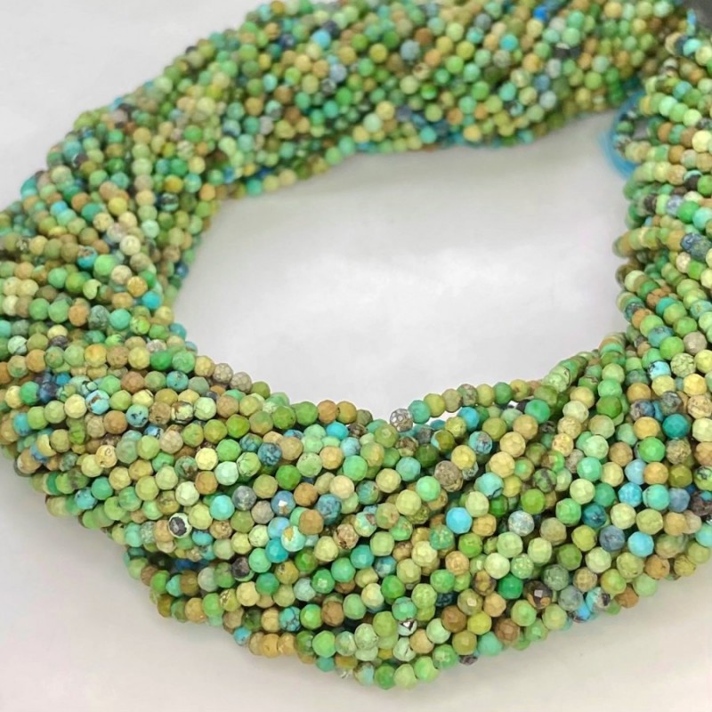 7 outlet Strand Bunch Natural Tibetan Turquoise Micro Faceted Beads 2-3mm Diamond Cut Beads Genuine Gemstone 33 Centimetres