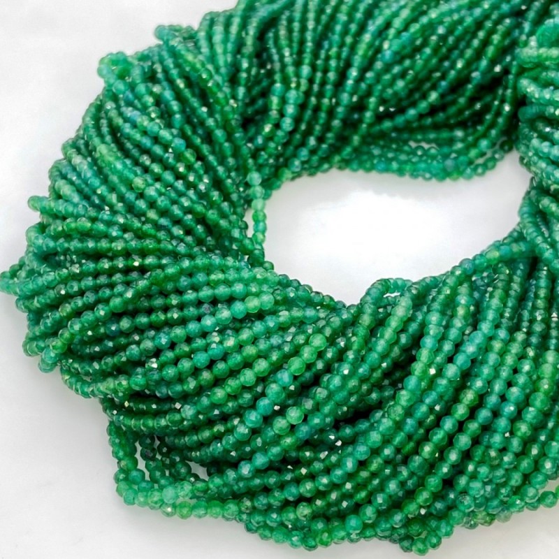 AAA Green Onyx Micro Faceted 3mm Beads -RB0202