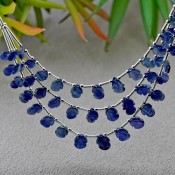 10x7mm Sapphire Luster Faceted Beads