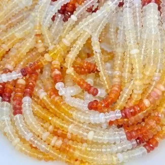 Natural Ethiopian Opal Rondelle Beads, Flashy Opal Fire Opal Faceted Beads  4.5-7MM