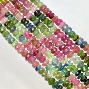 Multi Tourmaline Beads, Tourmaline Gemstone, 4.5-5 mm Tourmaline Faceted Beads, Tourmaline Rondelle online Beads, Tourmaline Faceted Rondelle Beads