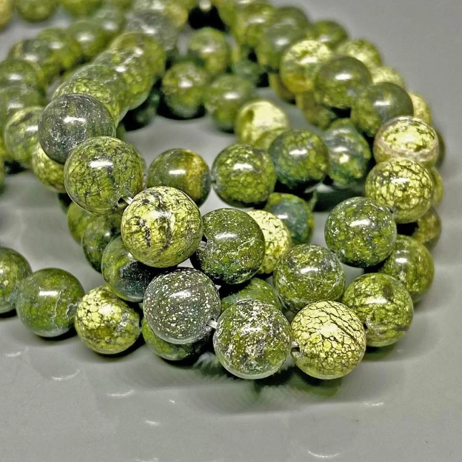 10 outlet Strands 10mm Green Rhodonite Gemstone Green Round Loose Beads 15 inch Full Strand (80005860-M28 x10)