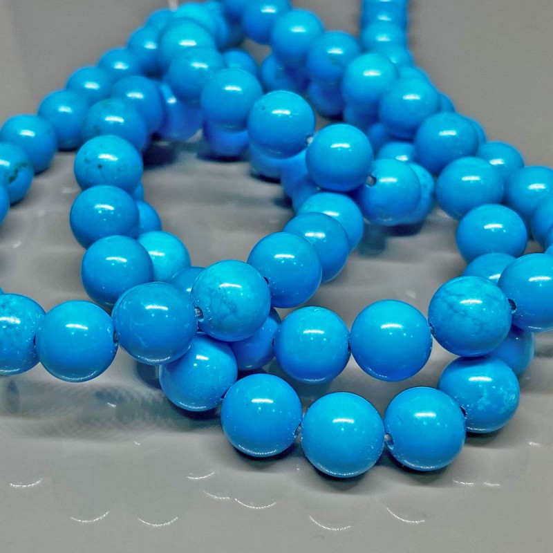 Bright Blue Rough Chunky Beads Large, Heavy, Estate Maybe outlet Turquoise Magnesite?