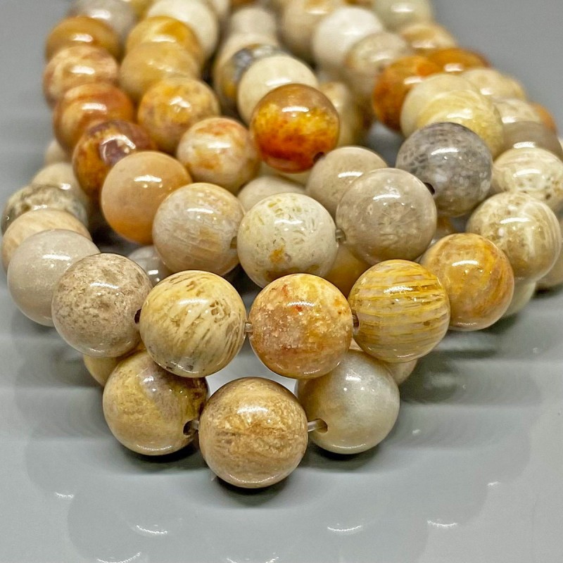 Heavy Fishing Beads 8mm MOTTLED ORNG Natural Stone Fishing Beads