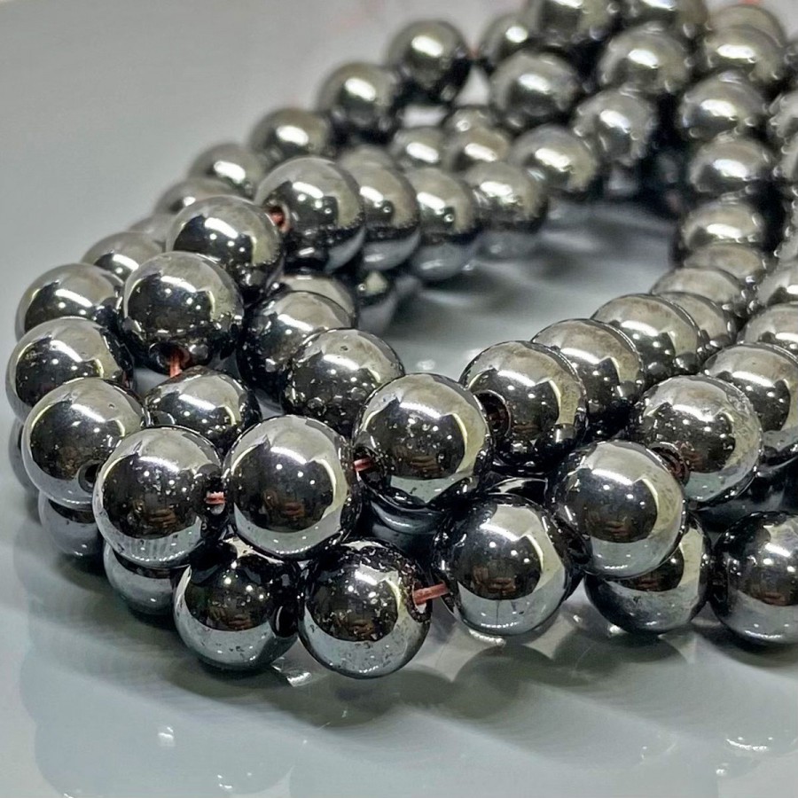 Magnetic Hematite 4mm Beads (10 strands) AAA Grade