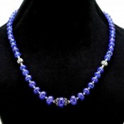 Natural Tanzanite Smooth Rondell Beads | Tanzanite top Gemstone | Tanzanite Necklace | 16 Inches Strand |Tanzanite Beads For Jewelry | 130 Carat