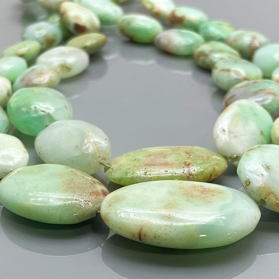 365cts 5 Designer Natural Chrysoprase (New Zealand store Jade) Beads 008491I