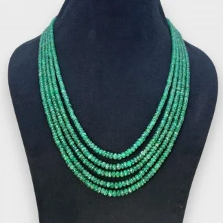 Natural Shaded Green Emerald Smooth Rondelle hot Beads, 60 Cts, 16 Inches Strand, 3-6.7 MM, Superb Item At Low Price, Green Emerald Beads