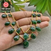 Top Quality Emerald Pear Briolettes, authentic 4x6-7x11mm Emerald Plain Pear, Smooth Emerald Beads, Emerald Gemstone, Pear Beads, Side Drill Beads