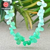 Natural Chrysoprase Faceted Pear Shape Briolettes, Chrysoprase Pear Beads, Chrysoprase Briolettes, offers Size 12mm to 15mm 8